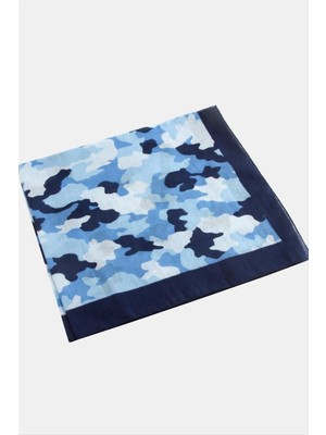 Zero Techmrt Asker Desenli Bandana 50X50-MAVI