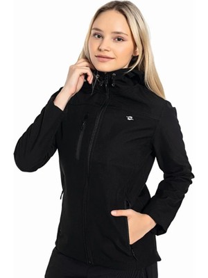 Crozwise Kadın Içi Polar Astar Su & Rüzgar Geçirmez Softshell Kışlık Mont Ceket 5037-B 07