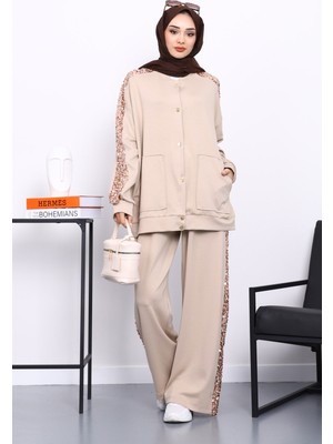 İmaj Butik Taş Pul Payetli Tunik Pantolonlu Takım
