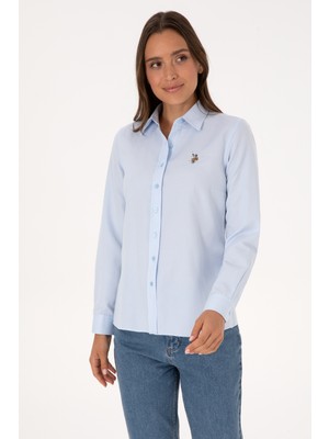 U.s. Polo Assn. Kadın Açık Mavi Gömlek Basic 50308043-VR003