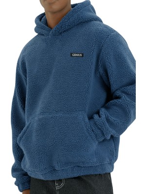 Genius Store Genıus Store Erkek Kapüşonlu Polar Sherpa Kuzu Kumaş Içi Şardonlu Kapüşonlu sweatshırt Sherpa-Kap