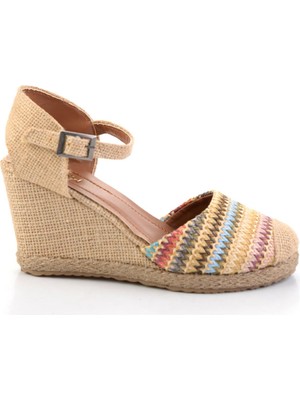 Bambi Çok Renkli  Kadın Dolgu Topuklu Ayakkabı K01874055565