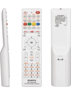 Huayu RM-L1130+X Beyaz Universal LCD LED Tv Kumanda