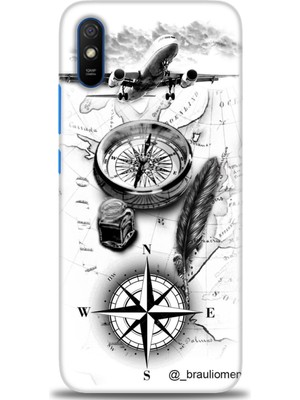 Xiaomi Redmi 9A Hd Baskılı Kılıf + Seramik Tam Kaplayan Ekran Koruyucu 81