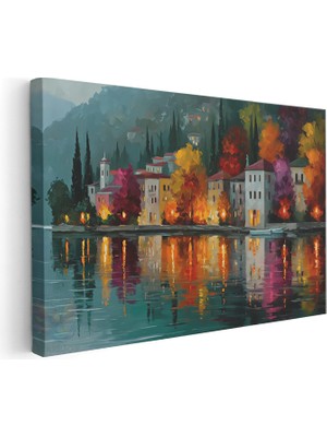 Artarilion Kanvas Yatay Duvar Tablosu Kanvas Sonbahar Manzarasi4 Ev Ofis Salon Modern Duvar Tablosu