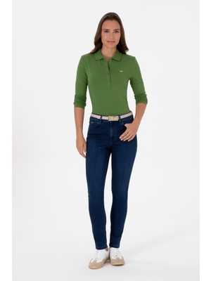 U.S. Polo Assn. Kadın Koyu Mavi Toohpick Fit Jean Pantolon 50307785-DN0023