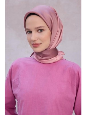 Belli Tivil Saf Ipek Eşarp 4211 - 03 Pembe Degrade Desen