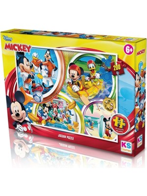 Amalfi Mch 113 Mickey Mouse 200 Parça Puzzle -Ks Puzzle Kız Erkek Çocuk Oyuncak Eğitici Oyuncaklar