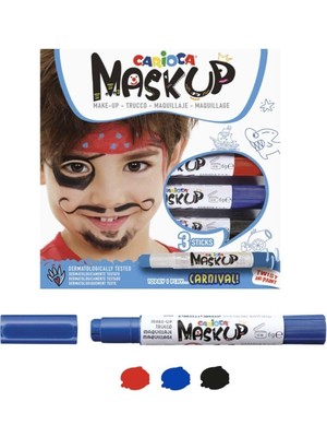 Amalfi Carioca Mask Up Yüz Boyası 3 Renk Carnival Kız Erkek Çocuk Oyuncak Eğitici Oyuncaklar