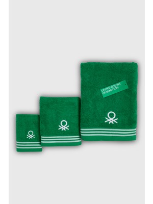 Benetton Home Banyo Havlu El Yüz Vücut Yeşil %100 Pamuk 3 Lü Set 70X140 cm 50X90 cm 30X50 cm