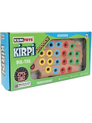 Amalfi KM5655 Ahşap Kirpi Bultak Kız Erkek Çocuk Oyuncak Eğitici Oyuncaklar