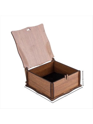 Zero Techmrt Ahşap Kelepçe Bileklik Kutusu-Kahverengi