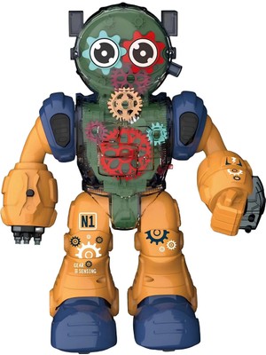 Amalfi Işıklı ve Müzikli Şeffaf Renkli Robot Kız Erkek Çocuk Oyuncak Eğitici Oyuncaklar