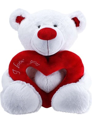 Amalfi Delikli Kalpli Moco Ayı Peluş 65CM Kız Erkek Çocuk Oyuncak Eğitici Oyuncaklar