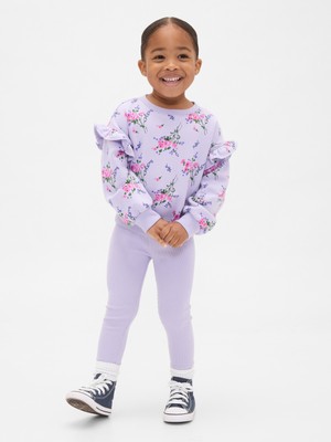Gap Kız Bebek Açık Lila Sweatshirt & Legging Tayt Set