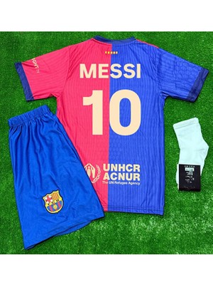 Legent Lady Barcelona 2024/25 Yeni Sezon #10 Lionel Messi Çocuk Forması (Iç Saha)