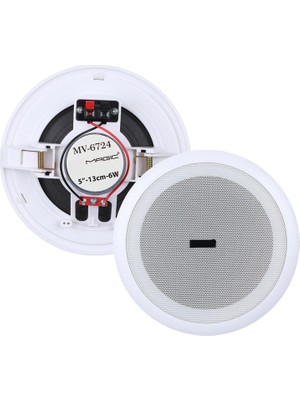 Magic Magıc MW-6724 Alçıpan Tavan Hoparlör 13CM 6 Watt Beyaz
