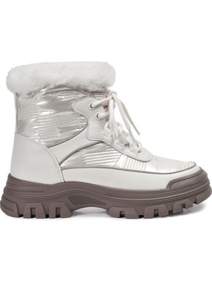 Zeytuk Krem Casual Tekstil Kadın Bot