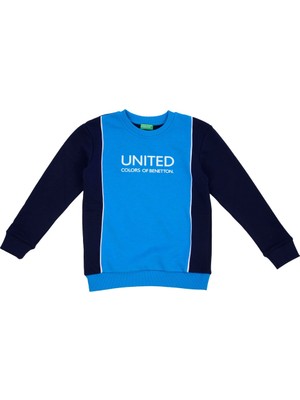 United Colors Of Benetton Erkek Çocuk Sweatshirt Mix Renkli Lacivert Mavi