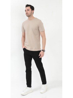 JB John Borners Erkek Skinny Jean Siyah Düğme Kapamalı Likralı Kot Pantolon - 5602