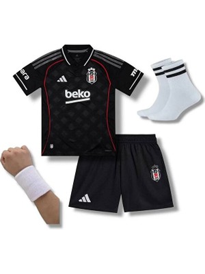 Legent Lady Beş'ikt'aş' 2026 Isimsiz Alternatif Yakalı Çocuk Forması 4lü Set Şort/çorap/bileklik