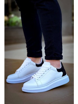 Etiler Collection KB-X500  Kuback Bağcıklı Beyaz Siyah  Günlük Erkek Ayakkabı