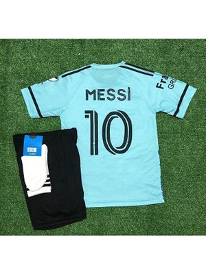 Legent Lady I̴n̴t̴e̴r̴ ̴m̴i̴a̴m̴i̴ 2026 Yeni Sezon Lionel Messi Çocuk Forması 4'lü Set ( Blue )