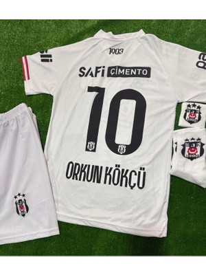 Legent Lady Bêşiktâş,/ 25-26 Yeni Sezon Orkun Kökçü //10 Çocuk Futbol Forması 4'lü Set - Deplasman Beyaz