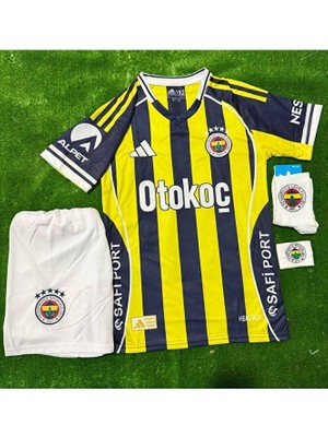 Legent Lady Fênerbâhçe 25-26 Sezon Çubuklu Isimsiz 4 Parca Çocuk Futbol Forması