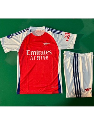 Legent Lady Arsenal 2024/25 Iç Saha Kırmızı Isimsiz Çocuk Forması 4lü Set