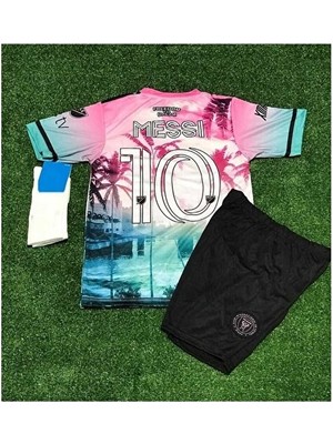 Legent Lady I.n.t.e.r Miami 2024/25 Yeni Sezon Lionel Messi Çocuk Forması 3'lü Set (City)
