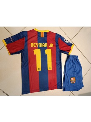 Legent Lady Barcelona Neymar 11 Kırmızı Mavi Çocuk Forma 2 Li Set . Forma+Şort