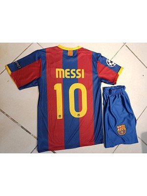 Legent Lady Barcelona Messi 2011 Londra Finali 2 Li Çocuk Futbol Forma. Şort+Forma