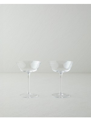 English Home Lustrous Kristal 2’li Kahve Yanı Kadeh 165 ml Şeffaf