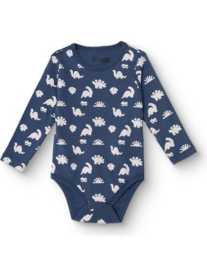Hellobaby Erkek Bebek Uzun Kol Body Ribana Çıtçıtlı Yaka