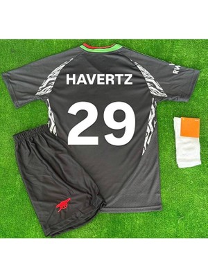 Legent Lady Arsenal Siyah #29 Kai Havertz Çocuk Isimsiz Futbol Forması
