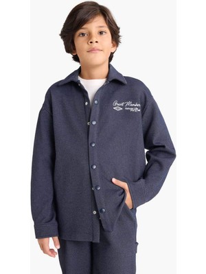 DeFacto Nakışlı Uzun Kollu Gömlek Erkek Çocuk G3273A825WN