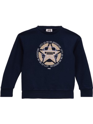 Jeep Baskılı Erkek Çocuk Lacivert Sweatshırt J5WB-SWT7715
