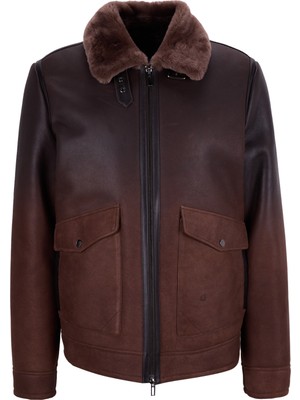 Fabrika Kahve Erkek Deri Mont F5WM-MNT 2329