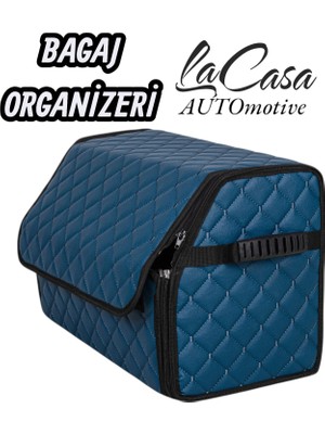 Lacasa Automotive Bagaj Organizeri,bagaj Çantası,bagaj Düzenleyici Kapitone Deri Çanta (40CM)