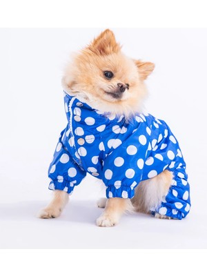 Pawstar Dots Polarlı Kedi Köpek Tulum Yağmurluk