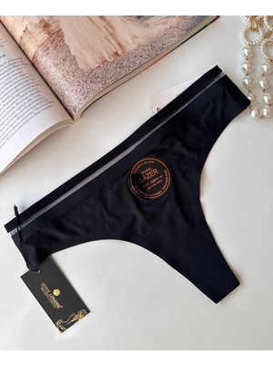 Intive Lingerie Orijinal Lazer Kesim Spandex Invisible Dikişsiz Transparan Detaylı Tanga- 2803