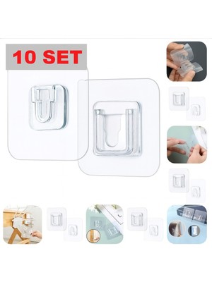 Urfakent Bilişim Geçmeli Klips Eşya Sabitleme Askısı 10 Lu Set