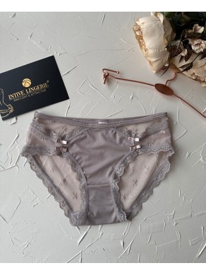 Intive Lingerie Arya Japon Style Arkası Tül Cut-Out Dantel Detaylı Cheeky KÜLOT/SLIP-2853