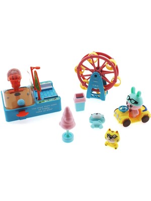 paraply Kedi Şehri Basketbol Sahalı Oyun Parkı Seti Kız Erkek Çocuk Oyuncak Eğitici Oyuncaklar