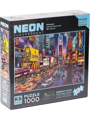 paraply 20766 Neon Metropol 1000 Parça Puzzle -Ks Puzzle Kız Erkek Çocuk Oyuncak Eğitici Oyuncaklar