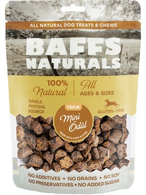 Baffs Naturals Tavuk Mini Ödül %100 Doğal Köpek Ödül Maması 100 gr