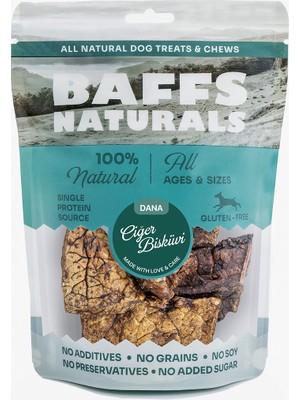 Baffs Naturals Dana Ciğer Bisküvi Köpek Ödül Maması 100 gr Tüm Yaş Grupları İçin Sağlıklı Lezzet