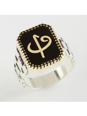 Zero Techmrt Elif Vav Metal Erkek Yüzük-Sarı