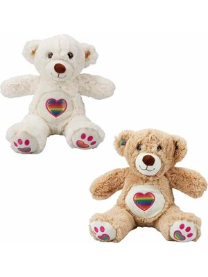 paraply Gökkuşağı Kalpli Peluş Ayı 30CM.1ADET Fiyatıdır Kız Erkek Çocuk Oyuncak Eğitici Oyuncaklar